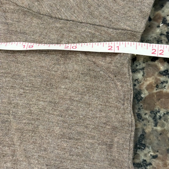 Joan Vass Solid Mushroom Taupe Tunic Size 0X   3/4 Sleeves - Picture 5 of 5